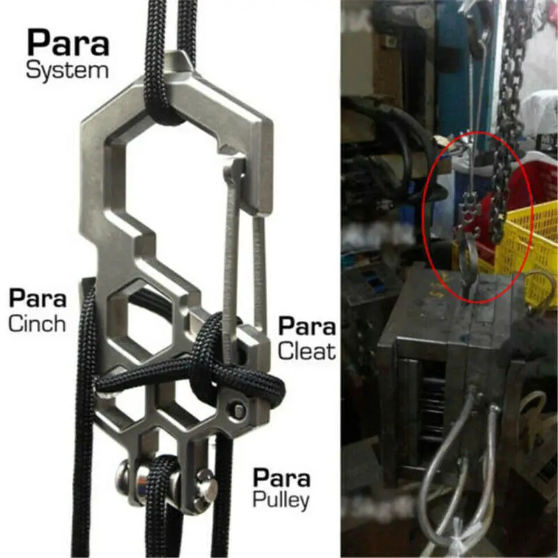 

Multi-function Load-bearing Hanging Professional Carabiner Pulley Version Stainless Steel WWO66