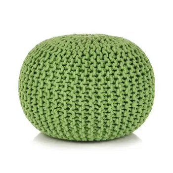 

Modern Hand-Knitted Pouf Soft Bean Bag Sofas Lazy Bags for Living Room Beanbag Foam Balls Footstool Vintage look 50x35cm