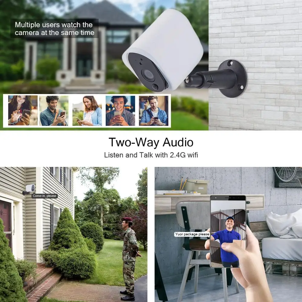  CTVISON Solar powered wireless ip security camera Outdoor 2Way Audio Wifi Solar Panel Battery Power - 4.00011E+12