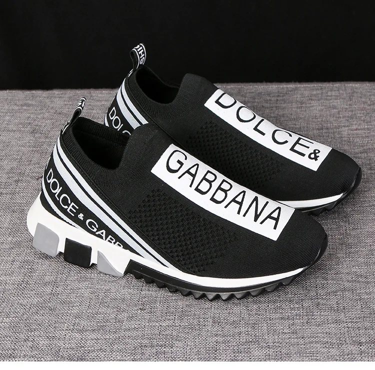 

Spring and summer new lightweight breathable flying woven cloth casual shoes elastic sets of feet running large size singleshoes