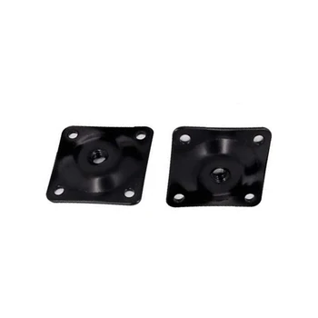 

8Pcs Iron 48x48mm Black Color Sofa Table Chair Feet Attachment Plates Furniture Leg Mounting Plates with Hanger Bolts Adapters