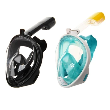 

Swimming Diving Snorkeling Full facemask Surface Scuba For Gopro L/XL Green & Black ( Total 2 Pcs)