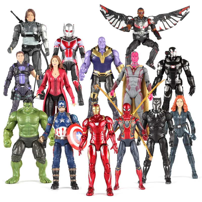 Фигурки героев Marvel 17 см детские игрушки Человек паук Черная пантера ведьма экшн