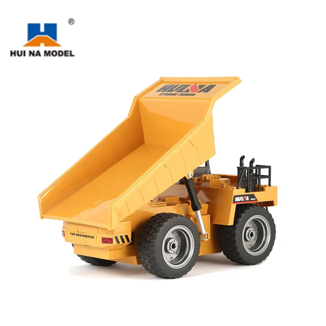 HUINA 1540 1/18 2.4G 6CH Alloy Version 360 Degree Rotation RC Dump Truck Construction Engineering Vehicle Kid RC Model Toy 5