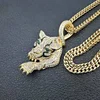 Nouveau pendentif en forme de tigre à la mode collier pour hommes mode métal bohème cristal incrusté pendentif accessoires bijoux de fête ► Photo 1/6