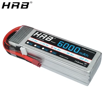 

HRB 4S 14.8V 6000mah Lipo Battery 50C XT60 XT90 XT90-S EC5 Deans T XT150 AS150 RC FPV Drone Airplanes Helicopter Car Truck Parts