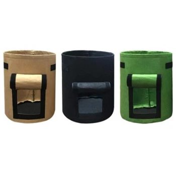 

3Pcs Plant Grow Bags Non Woven Cloth Pot Gardening Vegetable Potato Planter Bag for Grow Potato Bags