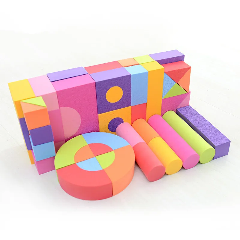 

Sierfu Software Building Blocks Early Learning Kindergarten Toy Ultra Large Block EVA Foam Building Blocks Giant Castle Stacked