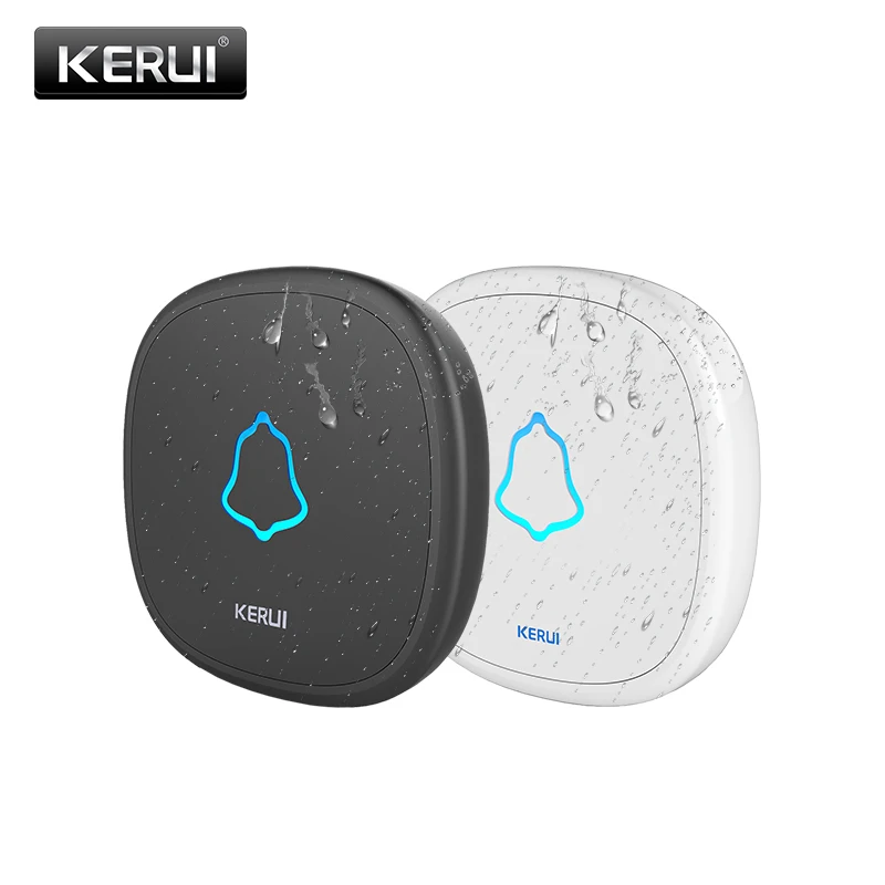 Беспроводной сенсорный дверной звонок KERUI F52, умный приемник, домашний дверной звонок для ворот, кнопка для домашней сигнализации, система безопасности 433 МГц