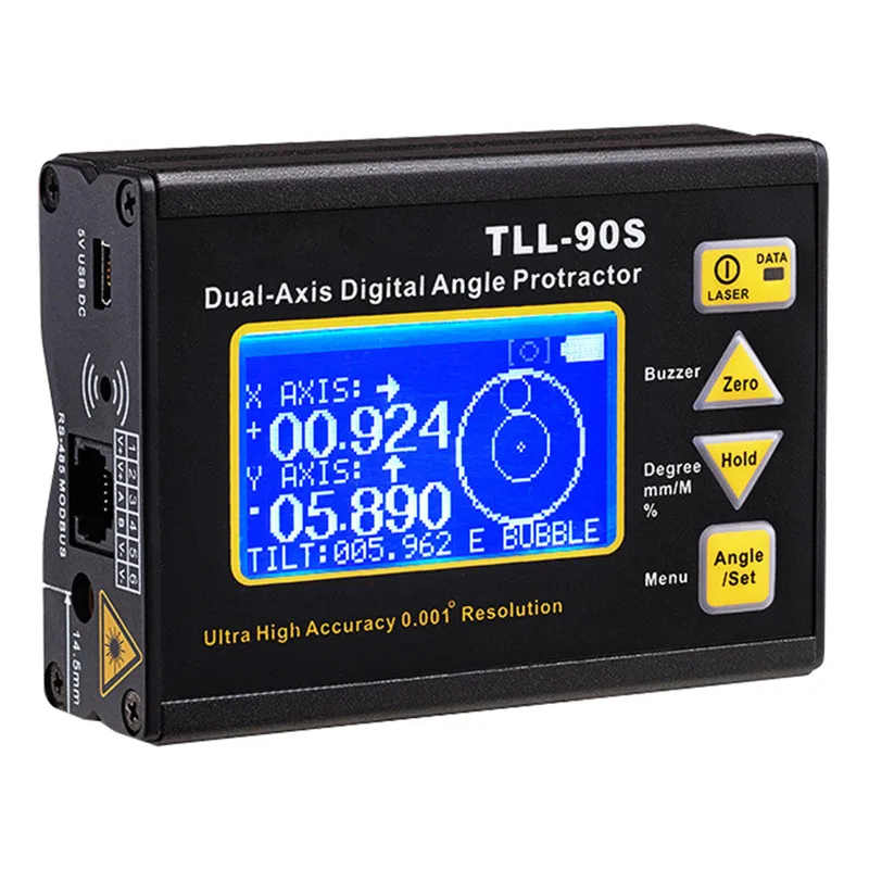 

Ultra High Precision Dual-axis Laser Level Angl Meter 0.005 Professional Digital LCD Display Laser Level Inclinometer TLL-90S