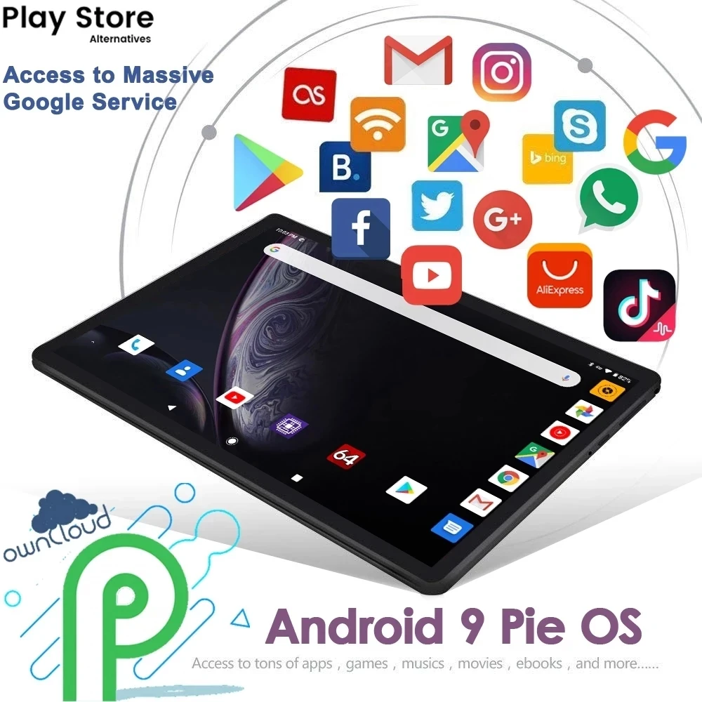 New 10 inch Tablet Android 9.0 4G Dual LTE Phablet SC9863A Octa Core 1280x800 IPS 4GB RAM 32GB ROM Tablet PC GPS Mobile Phone
