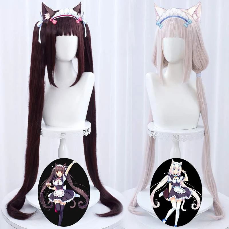 SHEYOU Nekopara Chocola Long Ponytails Brown Vanilla Kawaii Pink 100cm Heat Resistant Hair Cosplay Wig & Cap -Zentai shop online H5f1b199ca56f4cf2928ab30a35ec010bW.jpg