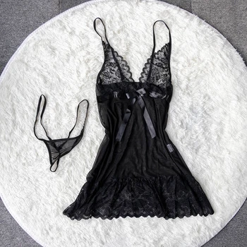 

2 Pieces Pajamas Set Sexy Lace Stain Women Pajamas Faux Silk Hollow Lightweight Comfortable Nightdress Sleeveless Pyjamas Women