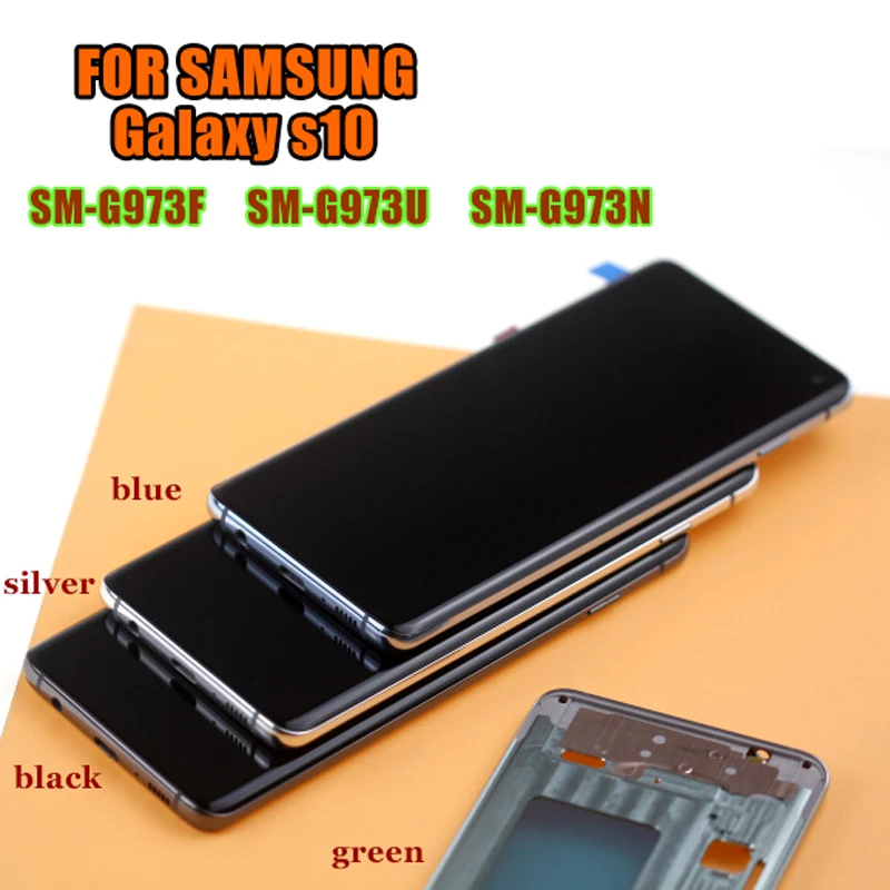 AMOLED 6 1 &quotЖК-дисплей для SAMSUNG Galaxy S10 G9730 ЖК-дисплей сенсорный экран дигитайзер