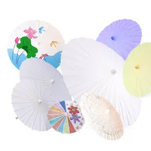 Бумажные Зонты Зонтик Тунг масло зонтик чистый белый зонтик белый цветной рисунок не кисти окрашенные DIY Non-10 юаней Umbre