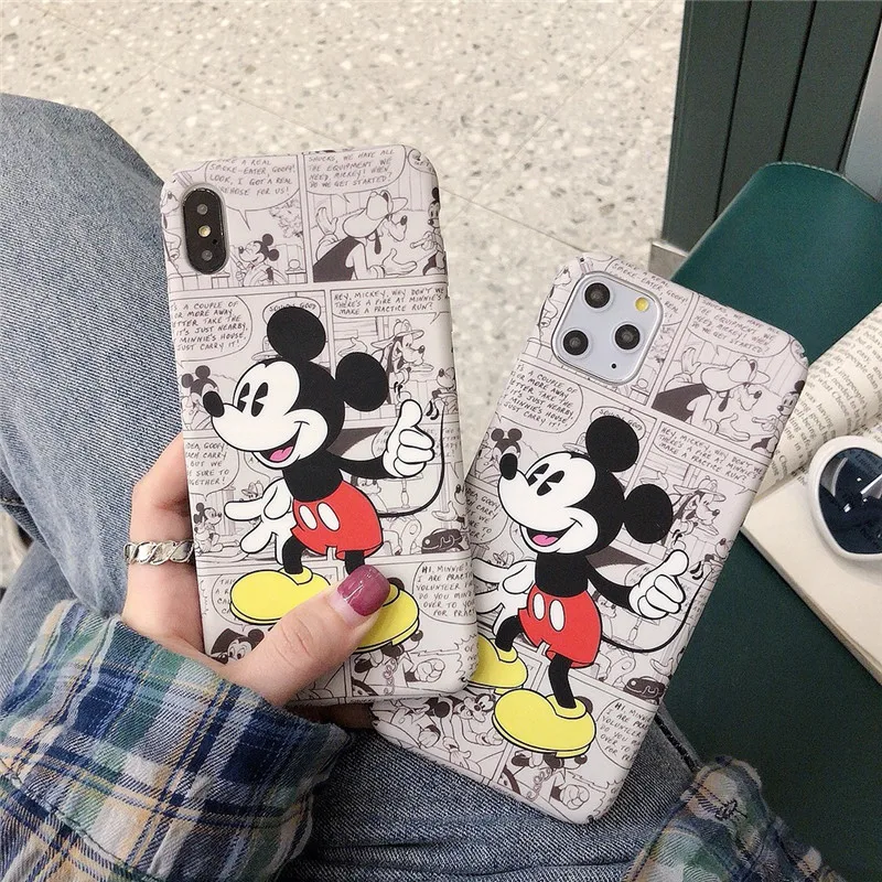 Жесткий защитный чехол для iPhone 11 с изображением Микки Мауса из мультфильма Pro max XS