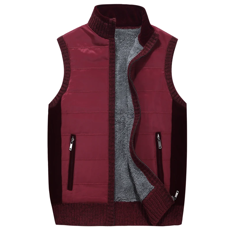 

Mens Sweaters for 2019 Knitting Sweater Vest Plus Velvet Thicken Zipper Male Winter Fashion Casual Men Turtleneck Sweater