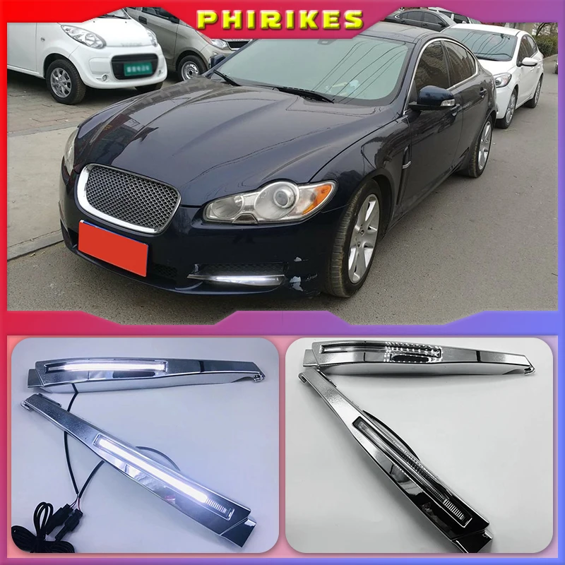 1 Pair Car 12v White Led Daytime Running Lights Diy Fog Lights Drl Lamp