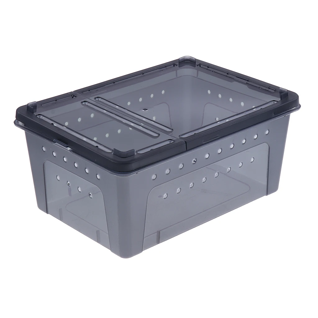 Reptile Terrarium Vivarium Tank Box Turtle Nursery Breeding Cage Spider Hiding Box Transport Case