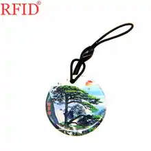 UID S50 1K NFC 13,56 Mhz UID сменный перезаписываемый рисунок дерева клеевой брелок MF карта контроля доступа 1 шт