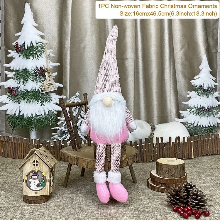 Christmas Dolls Tree Decor New Year Ornament Reindeer Snowman Santa Claus Standing Doll  Navidad Decoration Merry Christmas 2023