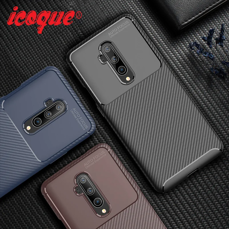 

Luxury Carbon Case For Oneplus 7t Pro 7 Case Shockproof Original Silicone Cover Oneplus7t Phone Case for One Plus 7t 7 Pro 6t 6