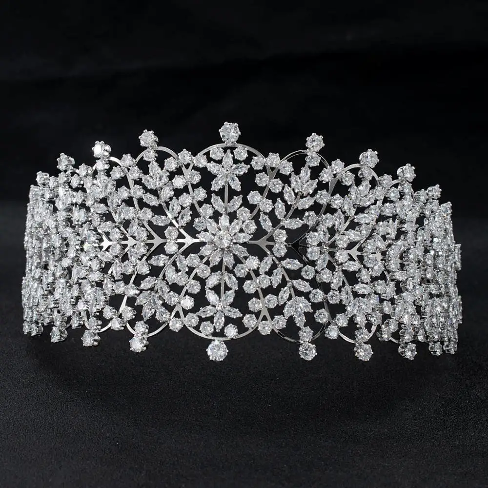 

Handmade 2020 New Cubic Zirconia Bridal Wedding Big Soft Headband Hairband Tiara Hair Jewelry Accessories Hairpieces CHA10043