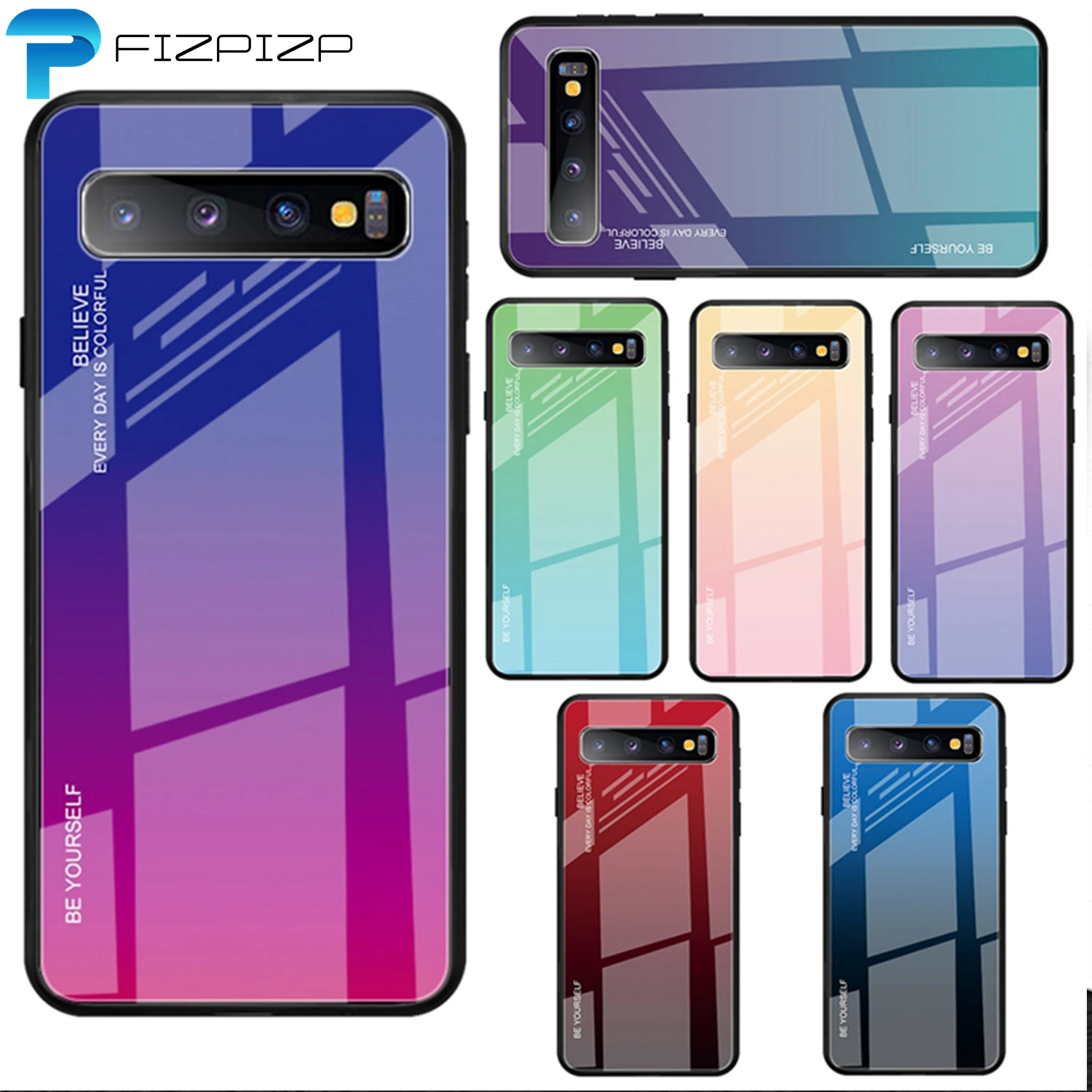 

Gradient Case For Samsung Galaxy S10 5G S10e S8 S9 Plus Note 10 Pro 8 9 Note9 S10+ S8+ S9+ A20e Cover Tempered Glass Phone Cases