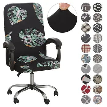

M/L Printed Elastic Chair Covers Anti-dirty Rotating Stretch Office Computer Desk Seat Chair Cover Removable Chair Covers