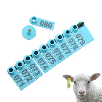 100Pcs Goat Ear Tag Sheep Ear Tag for Animals Marker Earrings Numbering of Livestock Earring Cards For Sheep Piercing 1