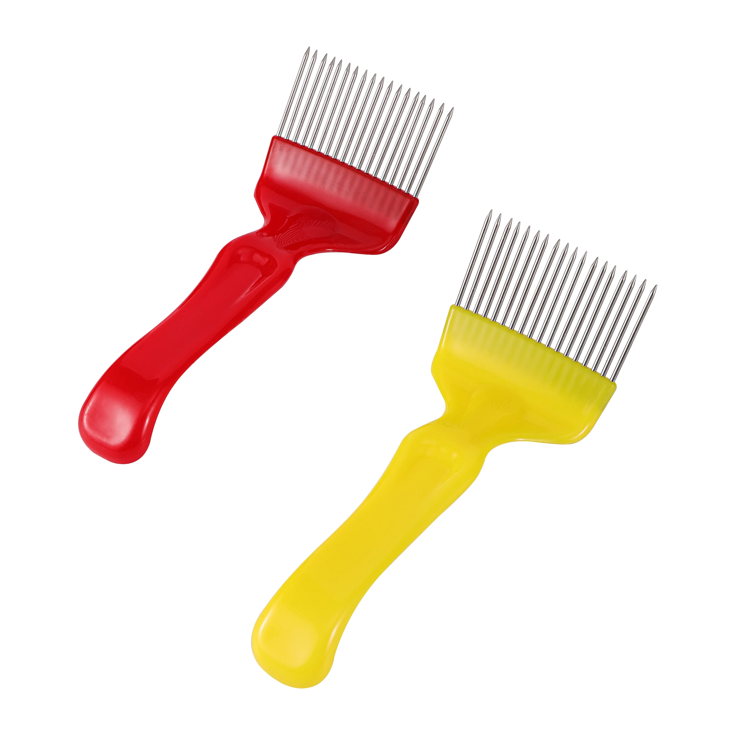 Stainless Steel Bee Honey Forks Beekeeping Tools Bend Needles Plastic Handle Honey Bee Accessories Beekeeping Equipment 1Pc