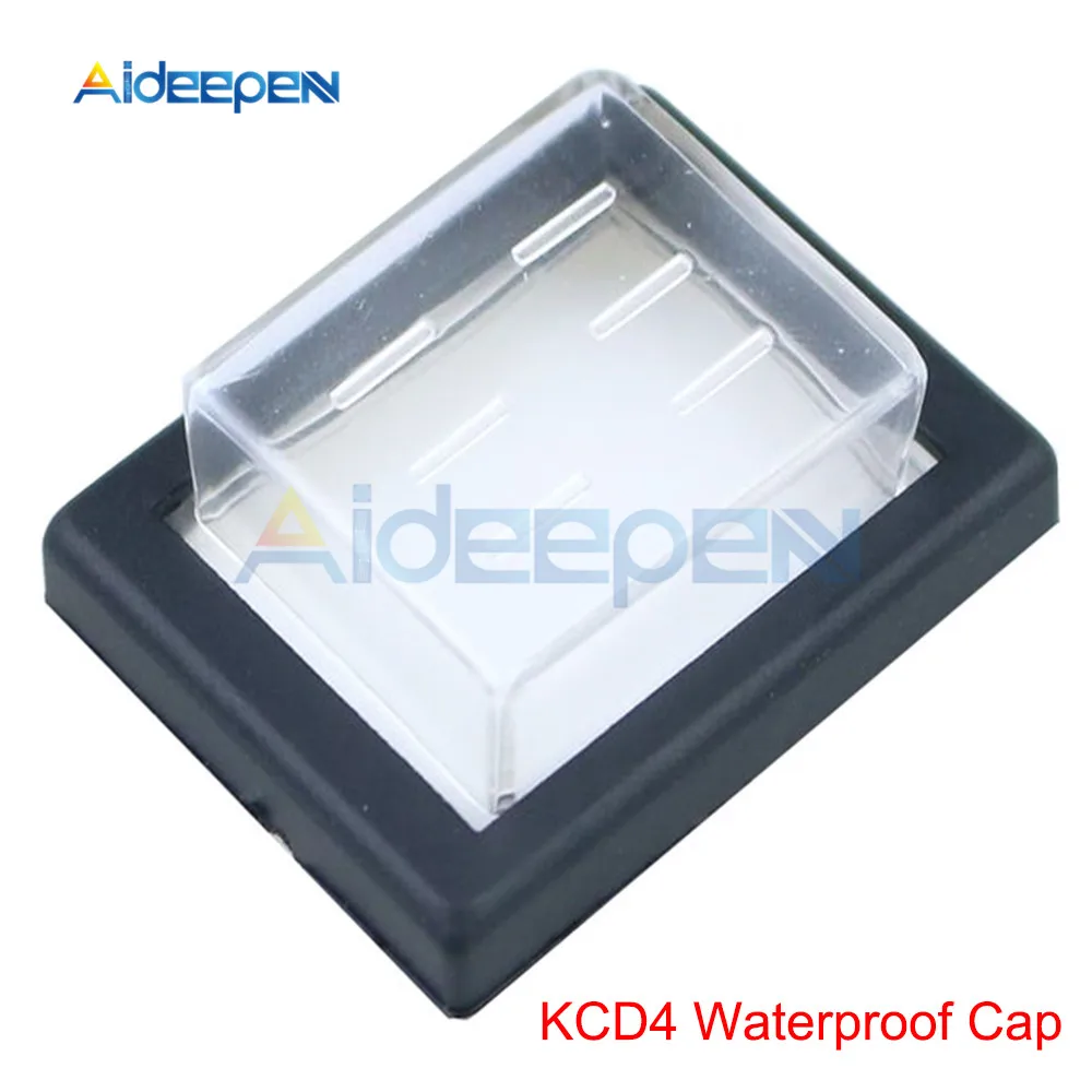 KCD4 Waterproof Cap KCD1 KCD4 черный кулисный переключатель выключатель питания вкл.-ВЫКЛ.-ВКЛ. 2 положения/3 положения 2 Pin 3 Pin 4 Pin 6 Pin без света - Цвет: KCD4 Waterproof Cap