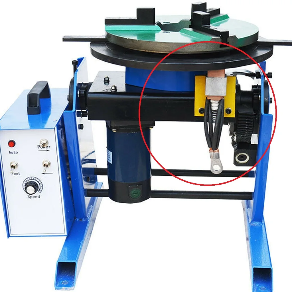 50mm Hole Distance Brass Copper Carbon Brush Ground Wire Cable Automatic Welding Positioner Turntable Table Tube Welder 4