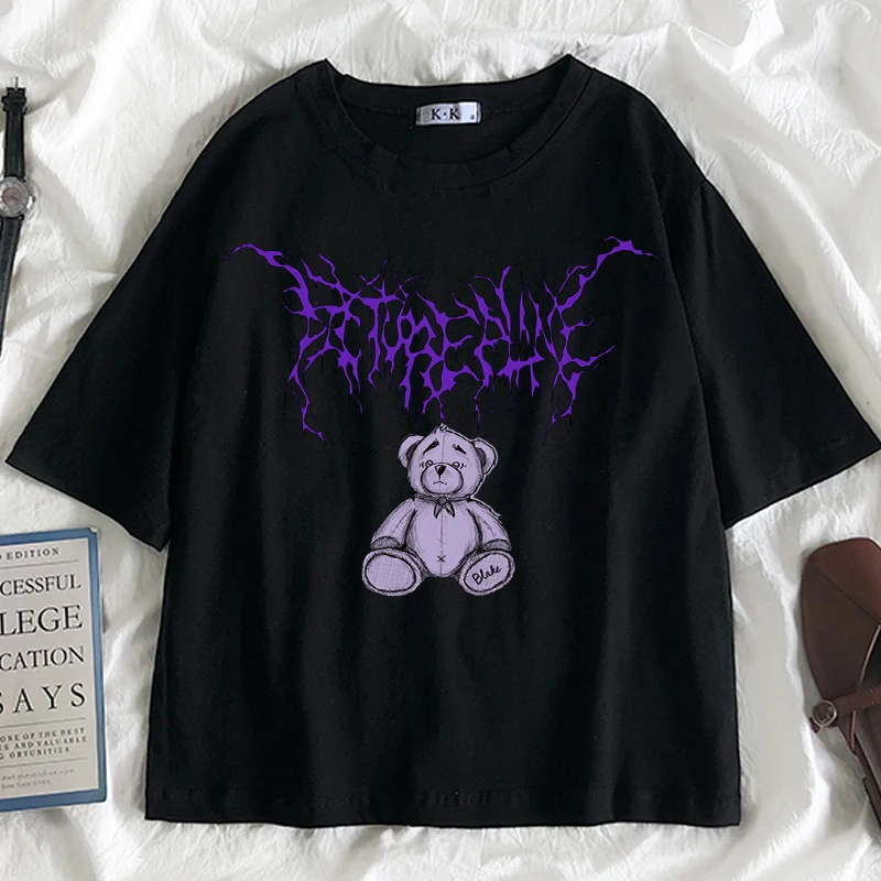 2020 Harajuku Толстовка с рисунком из мультфильма в готическом стиле футболка