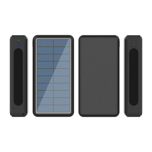 80000mAh QI Wireless Solar Power Bank Fast Charger with 4USB Outdoor LED Flashlight Portable Power Bank External Battery powerbank 30000 Power Bank