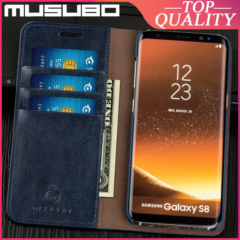 Роскошный чехол Musubo из натуральной кожи для Samsung Galaxy S8 Plus S9 + S10E S10 чехлы откидной