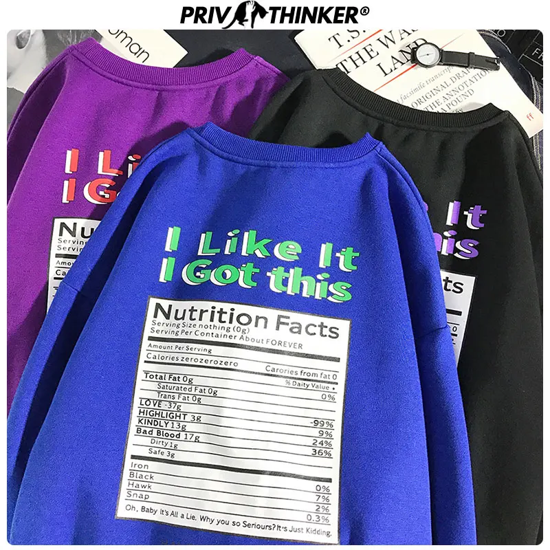 

Privathinker Lady Hip Hop Print Sweatshirt 2019 Autumn Female O-Neck Hoodies Women Colorful Clothes Girl Streetwear Pullover 5XL
