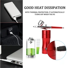 Автоматическое выключение Ручной портативный спрей насос ручка воздушный компрессор Набор для художественной живописи ремесло торт Спрей модель аэрографа комплект