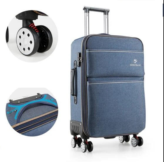 Чемодан на колесиках кабина багаж дорожные сумки на колесиках для мужчин носить на чемодане сумка вращающийся Спиннер Чемодан Сумки на колесиках - Цвет: Blue