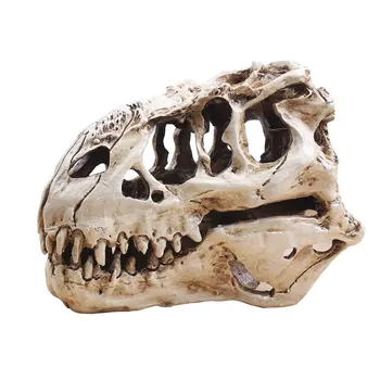 

T-Rex Skull Aquarium Decorations Skeleton Fish Tank Statue Tyrannosaur Skull Unique Collectibles Fossil Dinosaur Home Decor