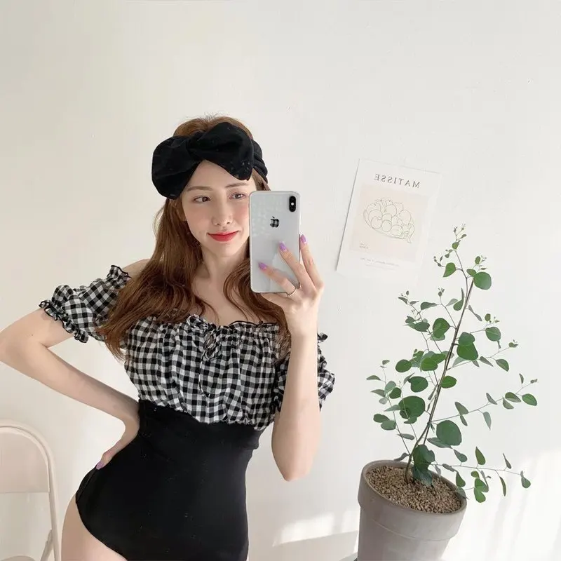 

Women's Beach Outings 2019 Woman Swimsuit Bathing Suit Women One Piece Bikinis Female Sexy Swim Suits Large Size Belly Korea Ins