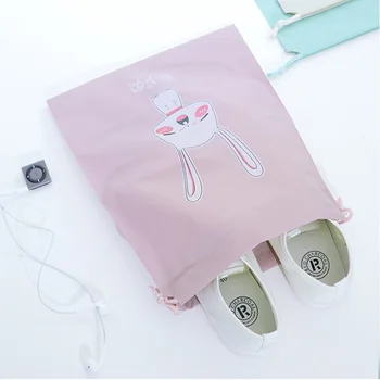 

2 pcs Waterproof Storage Bag Double Storage Finishing Bag Travel Underwear Storage PEVA Drawstring Bag Shoes Organizer