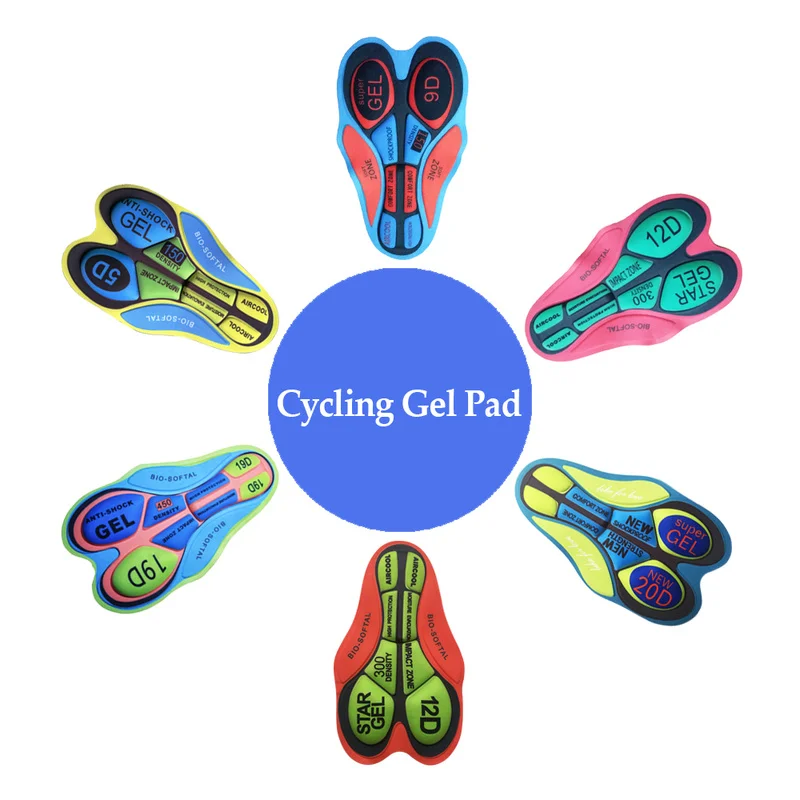 Gel Pad Cycling Shorts Cushion 3d 5d 9d 12d 19d Padded Breathable