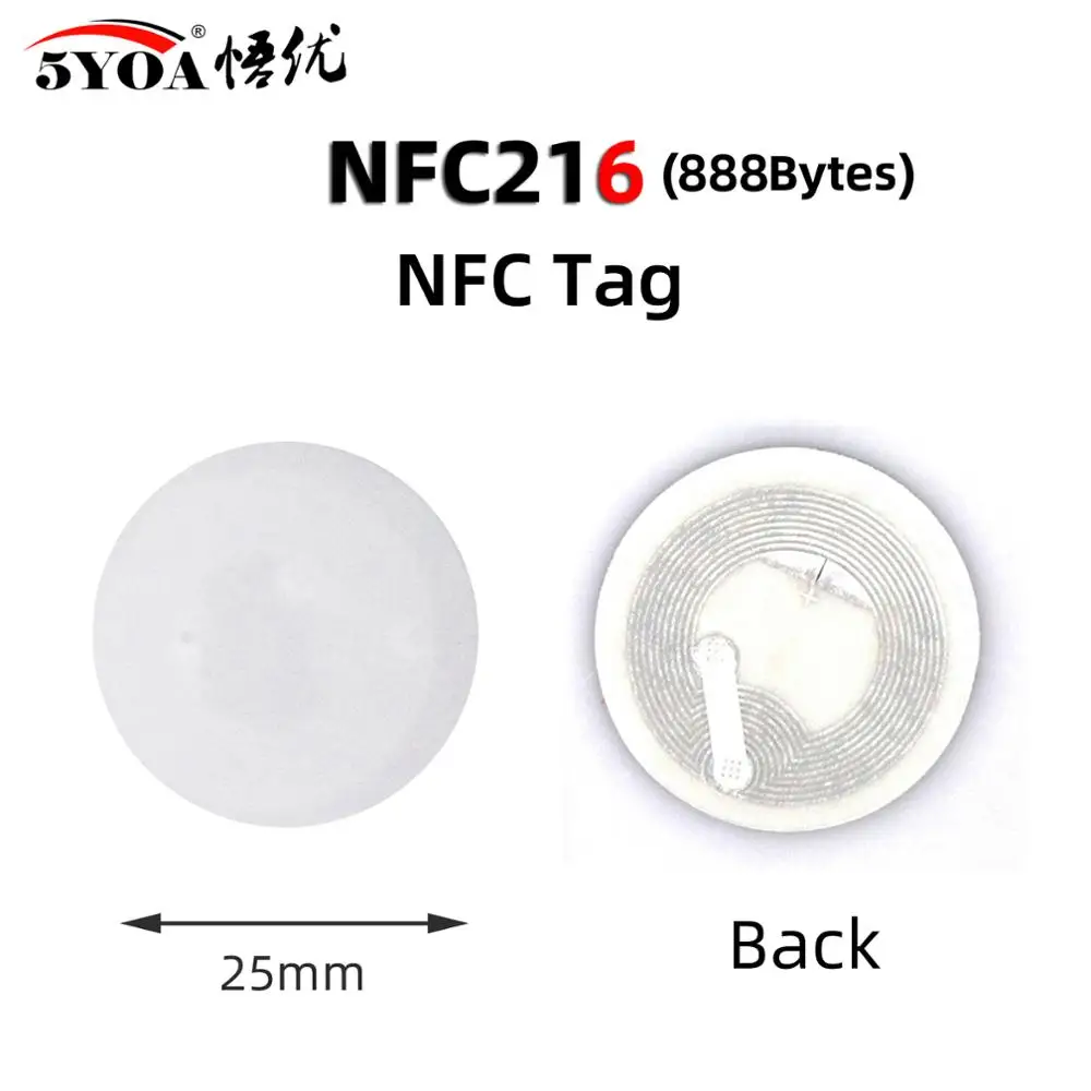 NFC Tag 216 этикетка 5 шт. наклеек значки стикер 13 56 МГц для huawei share ios13 ярлыки