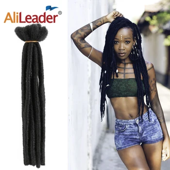 

Alileader 12 Color Soft Dread Hair Extension Pure Color Dreadlocks Crochet Hair Extensions Synthetic Reggae Dreadlock Hair