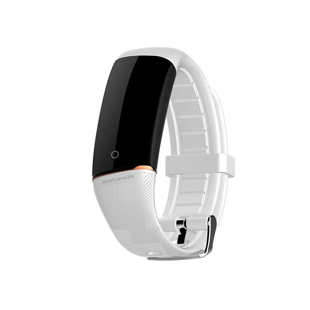 Белый ONLENY E98 смарт-Браслет фитнес-часы монитор сердечного ритма Smartband с кровяным давлением кислородный водонепроницаемый спортивный трекер - Цвет: Белый