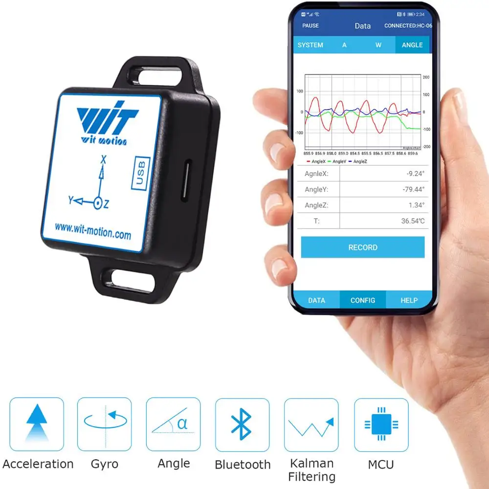 BWT61CL Высокоточный фотоэлемент + гироскоп угол (XYZ 100 Гц) 6 осевой Инклинометр MPU6050 AHRS