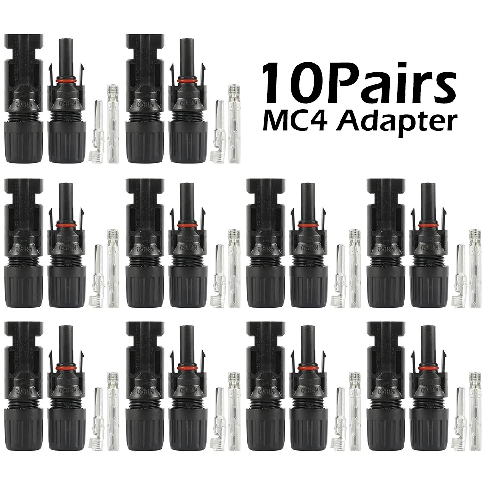 

10pcs MC4 Connector Solar Panel Branch Series Connector Plug Male Female 30A Cable Plug Connect Cable Power Plug