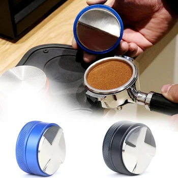 

58mm Stainless Steel Coffee Tamper Base Manual Coffee Distributor Coffee Powder Hammer Customized Coffee Kitchen Accessories Hot