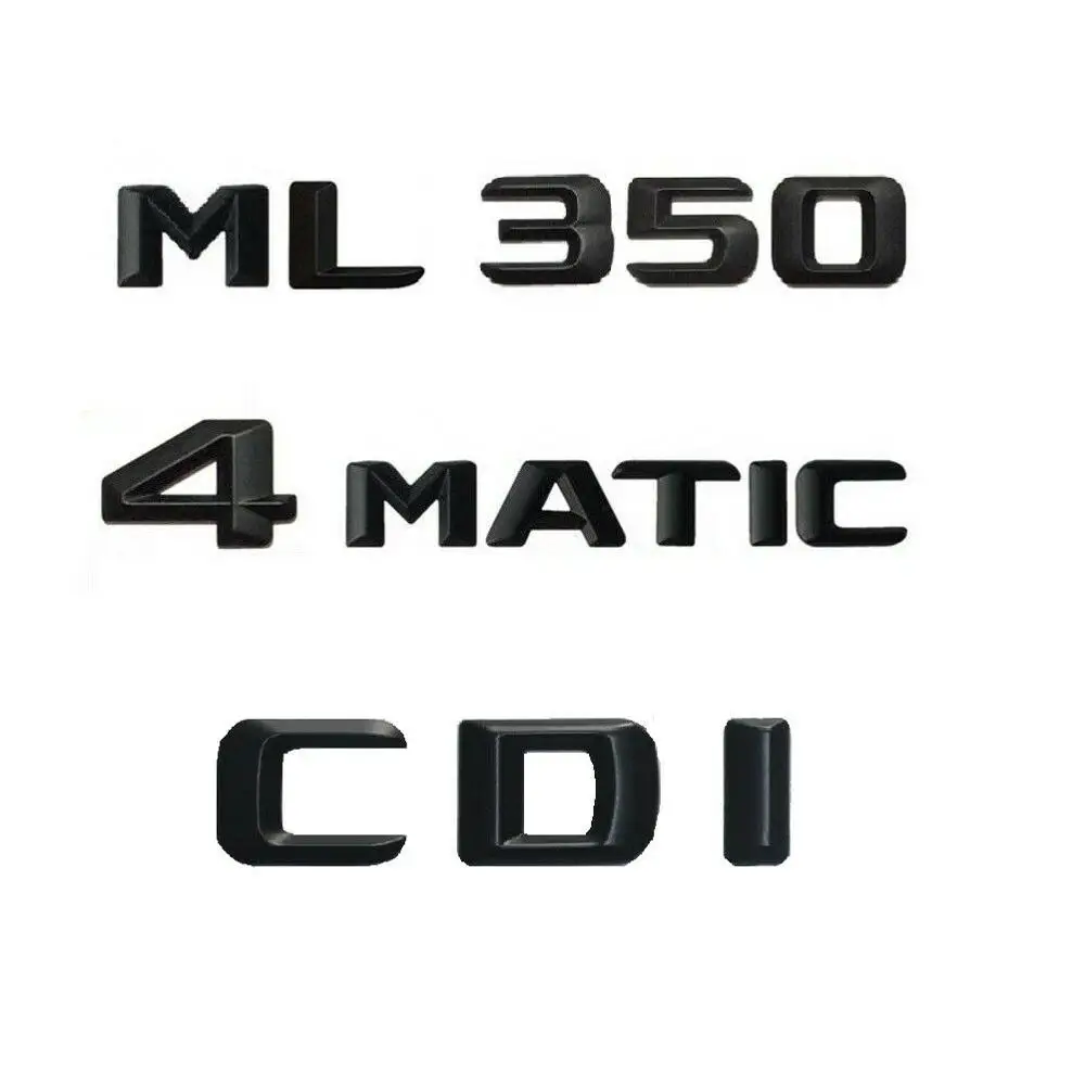 Черный багажник 3D шрифт эмблемы значки для Mercedes Benz W166 W164 ML350 CDI 4matic | Автомобили и